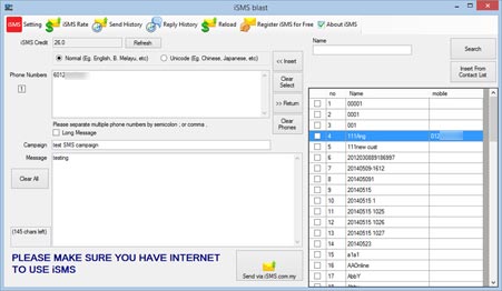 Bulk SMS Australia via POS Terminal