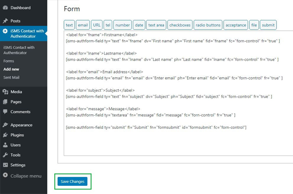 Configure WordPress iSMS Plugin australia