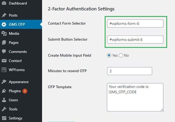 Configure WordPress iSMS Authenticator Plugin Australia