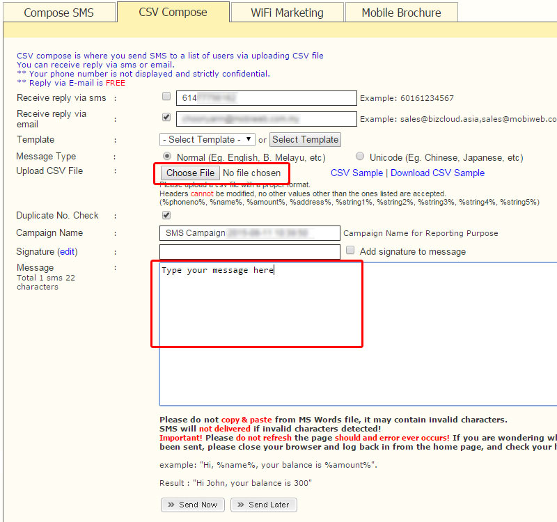Sending CSV File Using Microsoft Excel in Bulk SMS Australia